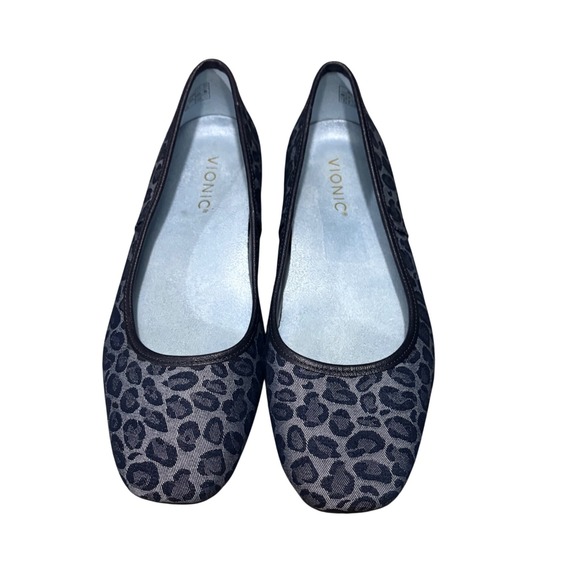 Vionic Orinda Ballet Flats Leopard Print Wide Width Womens Size 7.5 - Picture 1 of 6